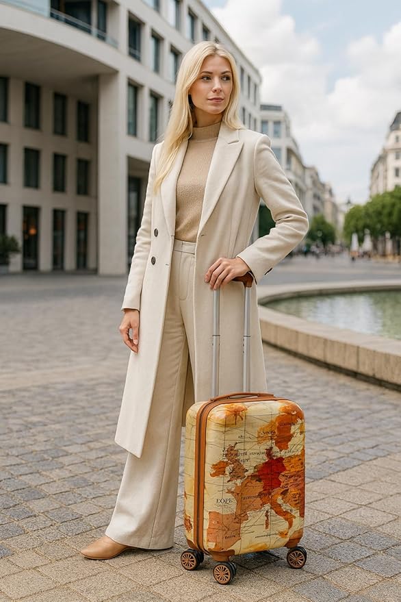 World Traveler VentureX Airline Approved 2-Piece Carry-On Luggage Set – Lightweight Hardside Polycarbonate Suitcase with Spinner Wheels - Europe