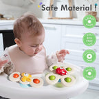 ALASOU 3PCS Suction Cup Spinner Toys for 1 Year Old Boy Girl|Spinning Top 12 18 Months|1 2 Year Old Boy Birthday Gift|Baby Bath Toy for Kids Ages 1-3|Sensory Airplane Travel Toy for Infant Toddlers