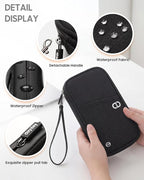 Family Passport Holder Organizer, RFID Blocking Travel Document Case, Lightweight Large Passport Cover Case Waterproof Bag Document Organizer for Women & Men