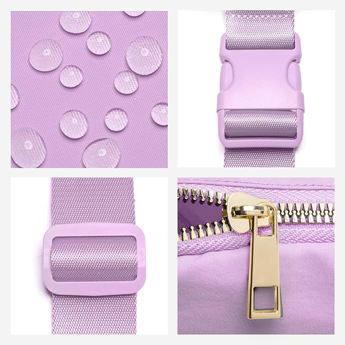 Gitus Initial Belt Bag Fanny Pack Crossbody Bag for Girls Birthday Gifts Age 8-10 Teen Girl Gifts Trend Stuff Personalized Letter Gifts for Daughter Sister (Lavender-D)