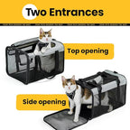 Conlun Soft-Sided Cat Carrier for Small-Medium Cats, Puppies up to 15 Lb, Airline Approved