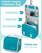 Gonex 10 Set Compression Packing Cubes, Expandable Storage Travel Bags for Suitcase, Luggage Organizers with Hanging Toiletry Bag Laundry Bag Shoe Bag Accessories Bag (Blue)