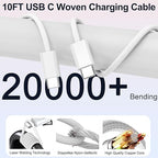 iPhone 17/16/15 Charger Fast Charging 3Pack 40W USB C Charger Fast Charging Block with 10FT USB C Cable for iPhone 17/17 Pro/17 Pro Max/17 Air/16/16 Plus/16 Pro/16e/16 Pro Max/15/15 Pro Max/iPad Pro
