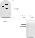 Single Surge Protector Outlet,Grounded Outlet Wall Tap Adapter with Indicator Light, 1 Outlet,245J/125V, ETL, White, 2Pack