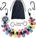 Portable Travel Clothesline with Line Winder Camping Clothesline for Indoor Outdoor Cruise Clothes line RV Clothes line Hotel Laundry line