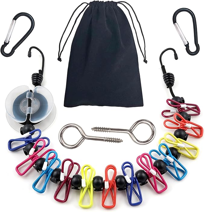 Portable Travel Clothesline with Line Winder Camping Clothesline for Indoor Outdoor Cruise Clothes line RV Clothes line Hotel Laundry line