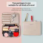 Queboom Travel Makeup Bag Cosmetic Bag Makeup Bag Toiletry bag for women and men (Grey)
