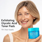 MAREE Glycolic Acid Pads – Toner Pads for Face Cleansing – Exfoliating Pad with Tea Tree Oil, Salicylic Acid & Vitamins E, B3, B5 – Acne Clearing, Skin Pore Resurfacing & Radiance Device - 80 Count