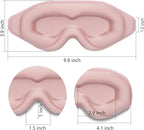 Sleep Mask 3D Eye Mask for Sleeping 100% Light Blocking Eye Covers with Adjustable Strap Night Blindfold for Women Memory Foam Pink