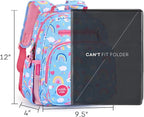 mibasies Toddler Backpack for Girls 2-4: Preschool Kindergarten Backpack - Cute Kids Backpacks for Girls - Rainbow Blue