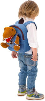 Naturally KIDS Toddler Backpack w Dinosaur Toys for Kids 2-4, 2 Year Old Boy Birthday Gift, 3 Year Old Boy Gift Girl, Toddler Dinosaur Toy