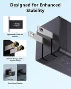 140W USB C Laptop Charger Block, Foldable 3-Port GaN Fast Charger, Type C Charging Block, Fast Charging Adapter for MacBook Pro/Air, iPad, iPhone, Samsung Galaxy (Grey)