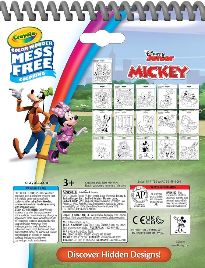 Crayola Disney Color Wonder Bundle (3 Pack), Toddler Mess Free Activity Pads & Markers, Disney Coloring Toys, Gift, 3+