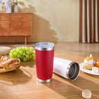 20 oz Tumblers Bulk Stainless Steel Tumbler with Lid Double Wall Vacuum Insulated Coffee Mug 20oz Powder Coated Cup for Hot and Cold Drinks, White, 12 pack