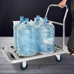 Heavy Duty Foldable Platform Truck Cart - Stainless Steel Utility Trolley for Moving, Luggage Transport, and Easy Storage 60 * 90
