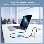Cable Matters Long USB C Monitor Cable - 8.2ft / 2.5m, Supports Up to [4K@60Hz Video, 240W Charging, 5Gbps Data Transfer], USB C Display Cable, USBC Video Cord, Works with CarPlay, Android Auto