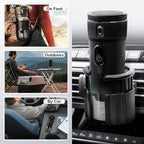 Portable Espresso Machine 100W Self-Heating & Car-Ready, Compatible with NS Capsules & Ground Coffee, Ideal for Travel, Camping, RV, Black