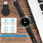 Portable Galaxy Watch 8 7 6 5 Charger USB Wireless Charger Keychain for Samsung Galaxy Watch 8 7 Ultra 6 Classic 5 Pro 4 Classic 3 & Active 2 Accessories (Black)