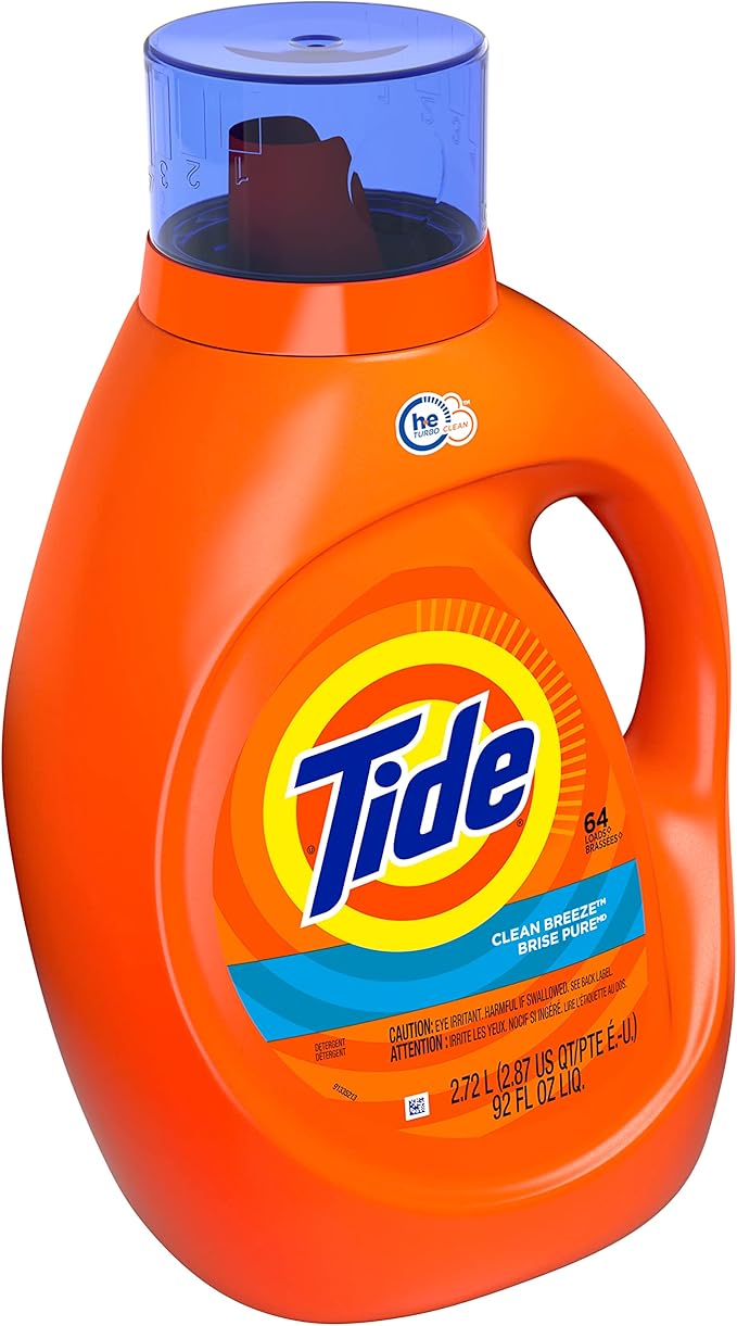 Tide Liquid Laundry Detergent, Clean Breeze, 64 Loads 92 Fl Oz