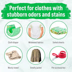 Rockin' Green Hard Rock Travel Laundry Detergent Sheets for Hard Water - Mess-Free Laundry Sheet Detergent with Sodium Bicarbonate - Easily Dissolvable Laundry Soap Sheets (104 Loads, Unscented)