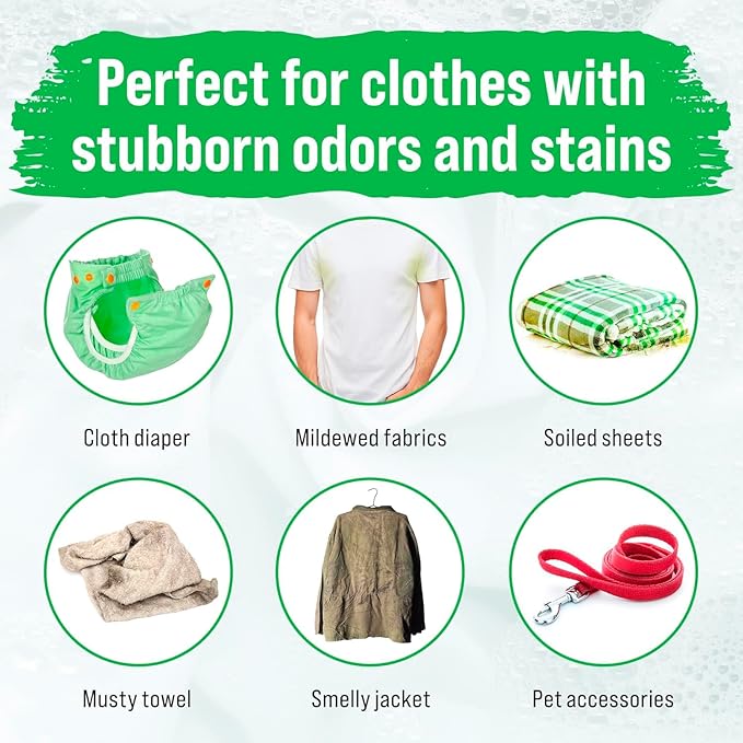Rockin' Green Hard Rock Travel Laundry Detergent Sheets for Hard Water - Mess-Free Laundry Sheet Detergent with Sodium Bicarbonate - Easily Dissolvable Laundry Soap Sheets (104 Loads, Unscented)