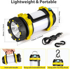 BOBKID 2 Pack Camping Lantern, Outdoor LED Camping Light, Rechargeable Flashlights with 1000LM, 6 Modes, IPX5 Waterproof Portable Emergency Camp Light for Hurricane Survival - Yellow