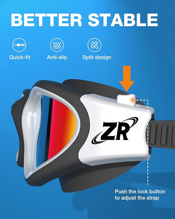 ZIONOR Swim Goggles, Upgraded G1 Polarized Swimming Goggles Anti-Fog for Adult Men Women
