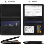 VIDIVICI 2 Pack Passport & Vaccine Card Holder - Pink&Black RFID Blocking Travel Must Have