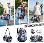 Gym Duffle Bag Backpack with Shoe Compartment,4 ways Travel Backpack for Women and Men,Multi-Functional Weekender bag with Waterproof Layer&Laptop Compartment for Fitness, Travel,Camping