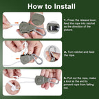 Vigorport Retractable Travel Clothesline, Portable Clothes Line Heavy Duty Rope Pully System with Carabiner for Outdoor Camping, Cruise Ships, Indoor Backyard, Balcony (19Ft, 2 Pack)
