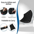 Sodurue Inflatable Travel Seat Cushion for Airplane: Pressure Relief Seat Cushion with 42 Adjustable Air Cells - Ergonomic Comfort Buttock Support Portable for Wheel Chair/Car/Office/Stadium