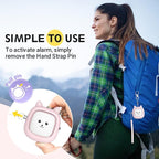 Safe Sound Personal Alarm, 130 dB Loud Siren Song Emergency Security Alarm Keychain with LED Light, Personal Sound Safety Siren for Women, Men, Children, Elderly(Pink)