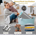 Shoe Washing Machine Bag,Laundry Shoe Bag for Washer and Dryer,Reusable Shoe Cleaning Bag for Sneakers,Tennis Shoes,With Self-locking Zipper, Microfiber Inside,Include Shoe Bag (Pro Grey - 1 Pack)