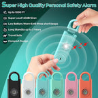 Fauxomor 140dB Personal Safety Alarm for Women, 6 Pack Safe Alarm Protection Keychain with Strobe Light & Low Battery Notice, Security Siren Self Defense for Seniors College Girls, Blue+Green+Orange