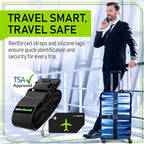 Untethered 4-Pack Luggage Tag Set | Durable Luggage Tags for Suitcases & Travel Bags | Bag Tag & Name ID Identifiers | Suitcase Tags for Easy Luggage Identification