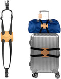 add a Bag Luggage Strap for suitcases，Luggage Bungee Strap，Adjustable Belt Bag Bungees with Buckles (Gold)