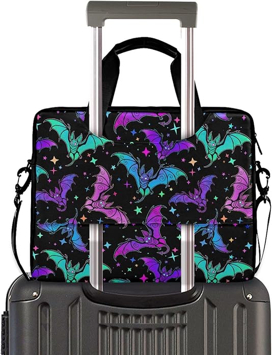 MNSRUU Laptop Bag for 15.6 inch Black Gothic Bats