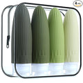 Gemice Travel Bottles for Toiletries, Travel Essentials Refillable Leak Proof Travel Size Toiletries, 3oz TSA Approved Sillicone Squeezable Travel Size Containers for Shampoo Wash Body Lotion (4 Pack)
