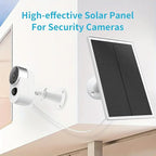 Solar Panel Charger for Arlo Essential 2K Outdoor(2nd Gen)/Essential XL Camera(2nd Gen)/Essential Spotlight, 5V 6W Continuously Charging, 9.8ft Cable, Weatherproof (1Pack)