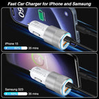 Car Charger, 5 Pack 38W Dual Ports USB-C & USB-A Cigarette Lighter Adapter Fast Charging Car Phone Charger for iPhone 16e 16 15 14 13, Samsung S25 S24, Pixel Cargador para Carro Phone Plug for Car