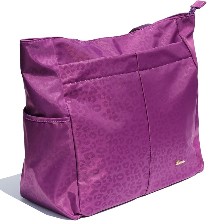 ESVAN Original Floral Tote Bag Large Shoulder Bag with Multi Pockets for Gym Travel Beach Daily Bags
