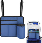 Airplane Seat Back Organizer & Storage, Airplane Tray Table Cover for Personal Items, Airline Seat Hanging Pockets Media Pouch,Reusable Travel Essentials,Fits Tablets,Cell Phone,Water Bottle (Blue)