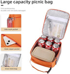 Lovoeo Lunch box Lunch bag for men women Insulated Lunchbox Lunch bags for Work Picnic Travel (Orange)