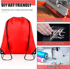 Grneric 60 Pieces Drawstring Backpack Bulk Cinch Sackpack Ployster Drawstring Bags for Gym Party Trip(Red)