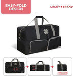Lucky Travel Duffel Bags 115L, Gym Bag, Travel Bag & Large Duffle Bag for Men, Foldable Overnight Weekender Bags for Women & Men with Adjustable Shoulder Strap, Black