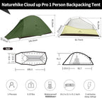 Naturehike Cloud Up Tent, Lightweight Backpacking Tents, Waterproof Ultralight Tent for Camping Hiking Backpacking