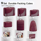 9 Set Packing Cubes for Travel, Gifts for Women Mom,Anti-Tearing Suitcase Organizer,OlarHike Vacation Essentials & Accessories for Cruise Ship