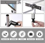 Yriuat Folding Camping Table 2ft Portable Pinic Table Adjustable Height Small Card Table Aluminum Foldable Lightweight with Carry Handle for Outdoor Indoor Hiking Camp BBQ Beach