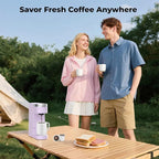 CHULUX Slim Single Serve Coffee Maker for K Pods, One Cup Coffee Maker Fits 7.3" Travel Mugs, Coffee Machine with 6 to 12oz Brew Sizes, Lavender