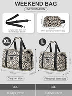 Expandable Travel Duffle Bags Weekender Overnight Bags for Women Men Hospital Bag for Women Labor Delivery with Toiletry Bag Waterproof